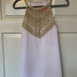 White and Gold Lily Pulitzer Dress
